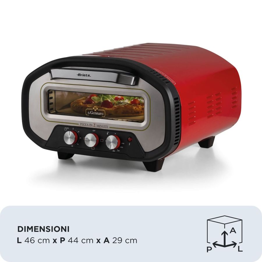 Beko Forno Pizza Pietra Rosso Termostato Regolabile Timer 430°C 2200W BBIE14100X