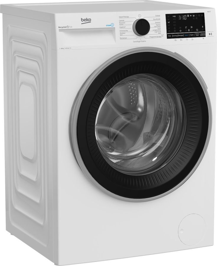 Beko Lavatrice Caricamento Frontale Inverter 10kg Nero Bianco 1400 Giri/min IPX4