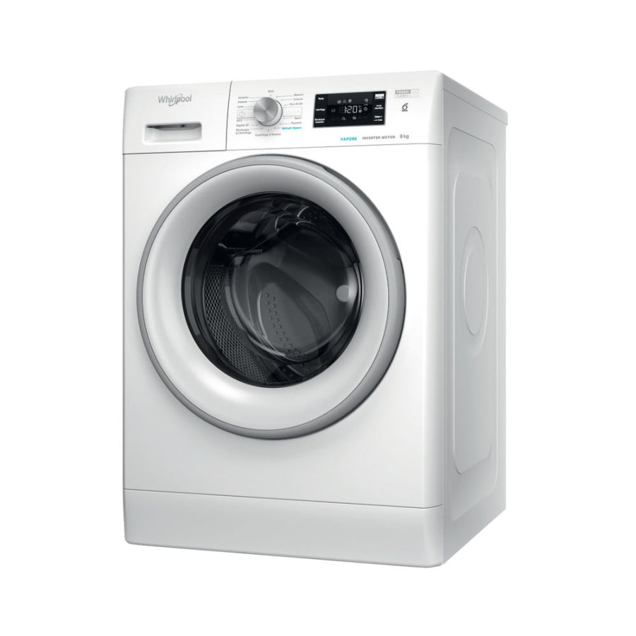 Whirlpool Lavatrice Caricamento Frontale 9KG Inverter Vapore 1400RPM Bianco Argento