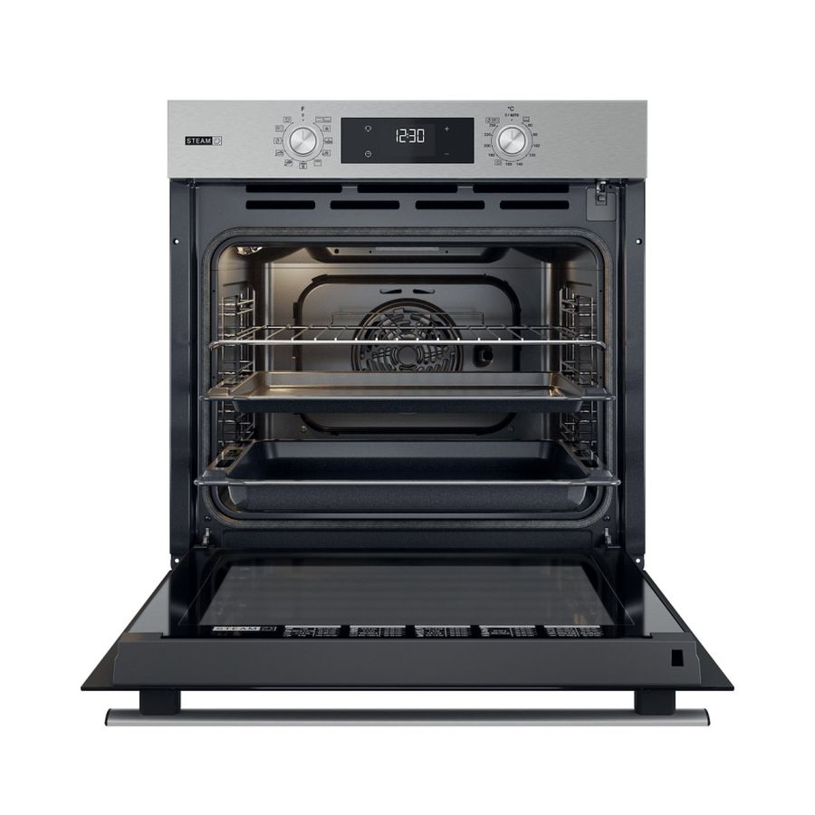 Whirlpool Forno Elettrico Incasso Autopulente 71L Acciaio Inox Nero