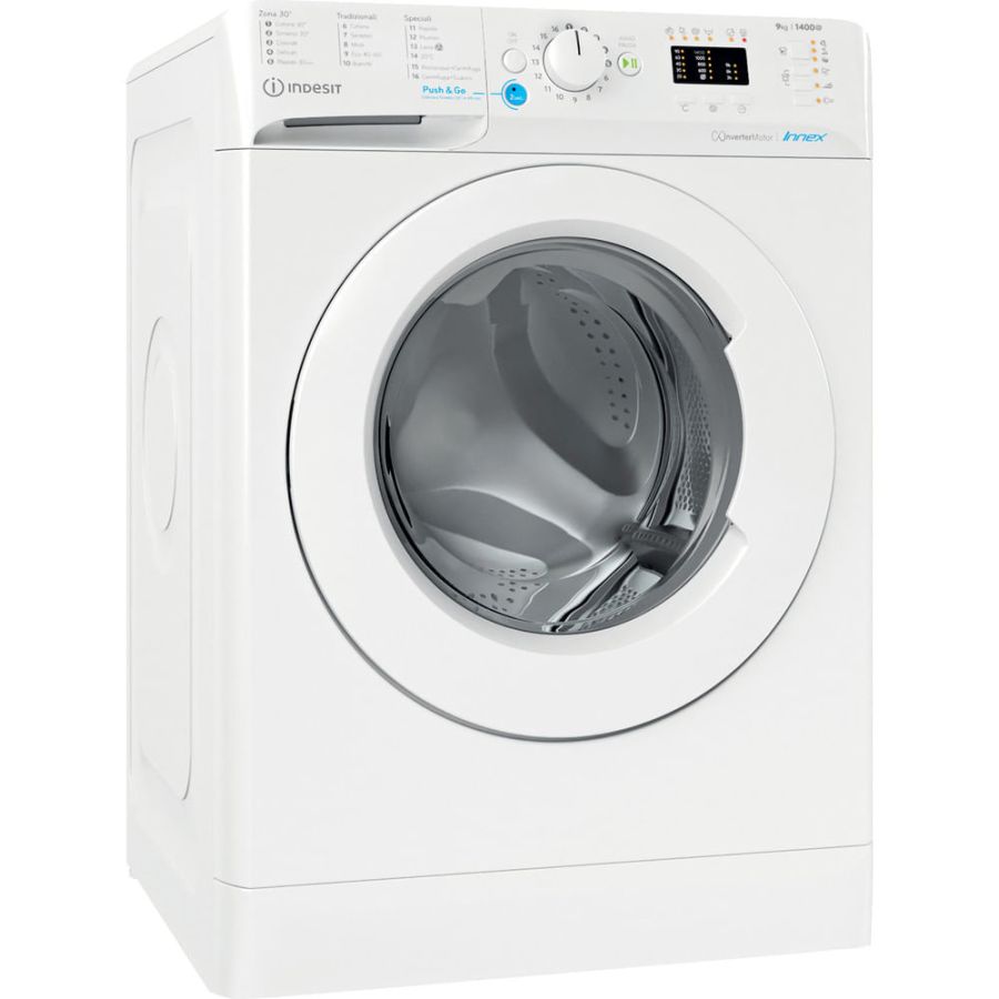 Indesit Lavatrice 9kg 1400rpm Tecnologia Inverter Caricamento Frontale Bianco