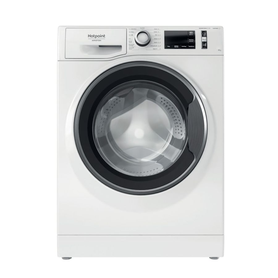 Hotpoint Lavatrice Caricamento Frontale 9 kg 1400 Giri Tecnologia Inverter Bianco Nero