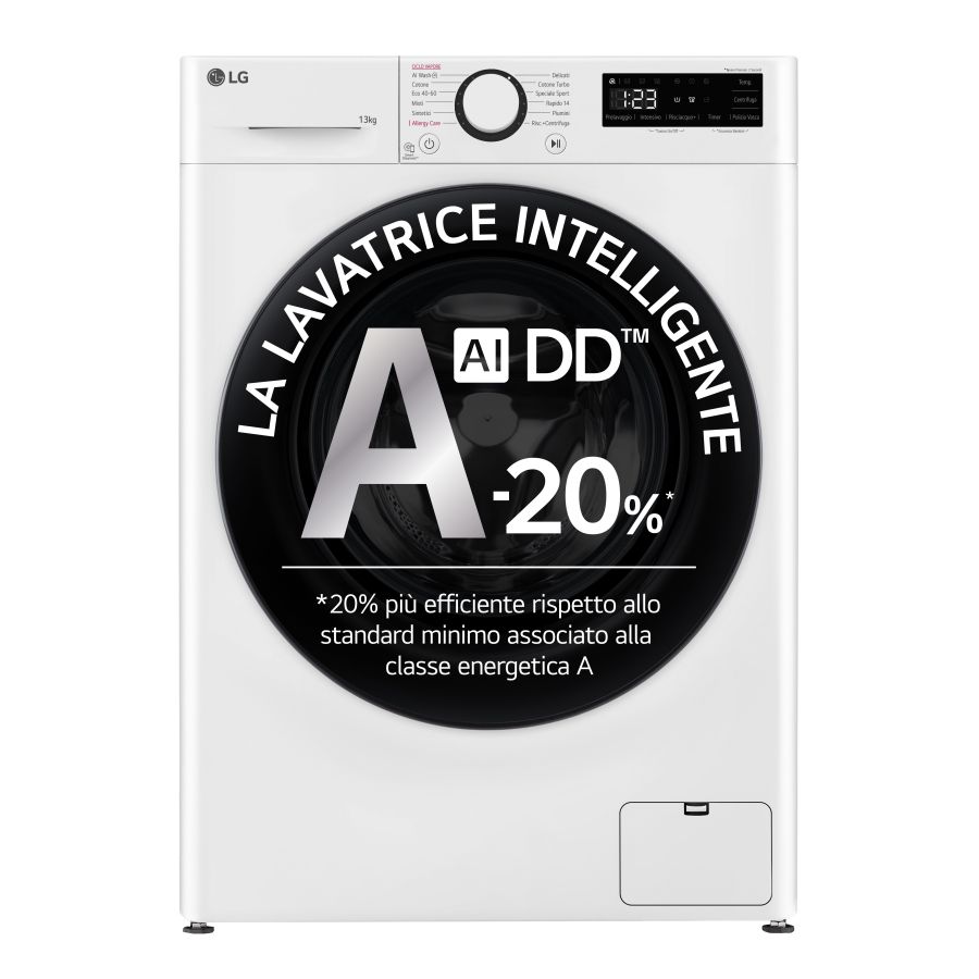 LG Lavatrice a Caricamento Frontale 13kg AI DD Serie X7 Efficienza Energetica A Nero