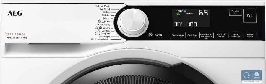 AEG Lavatrice Carica Frontale 9 Kg Classe A ProSteam Bianco