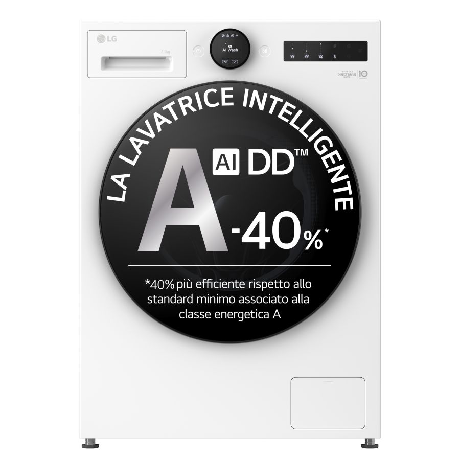 LG Lavasciuga 11kg 1400 Giri Inverter Wi-Fi Bianco