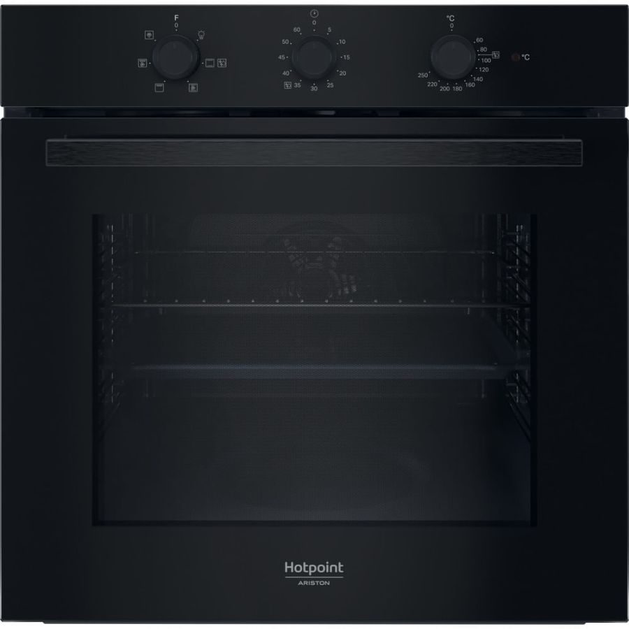 Hotpoint Forno Elettrico Ventilato 71L Da Incasso Media Nero Acciaio Inox
