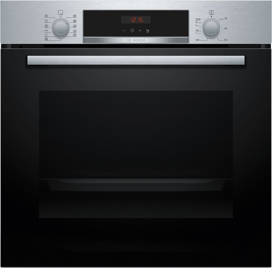 Bosch Forno Elettrico Ventilato Autopulizia 71L Nero Acciaio Inox Da Incasso