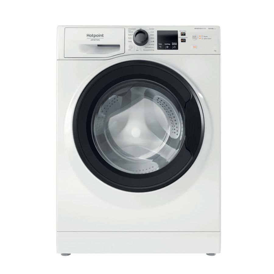 Hotpoint Lavatrice Inverter 7 kg 1200 Giri Bianco e Nero Caricamento Frontale