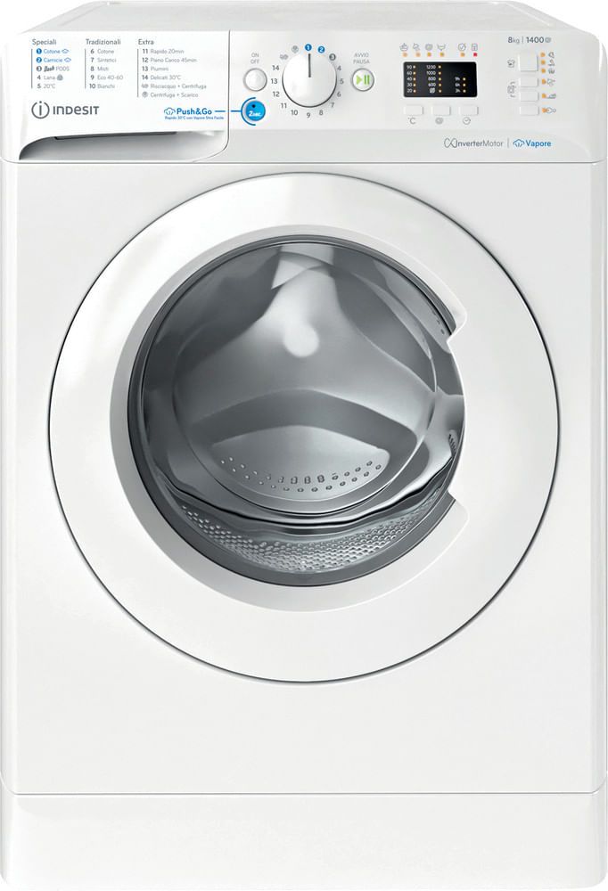 Indesit Lavatrice Caricamento Frontale 8kg Inverter Bianco LED 1351 Giri/min A+