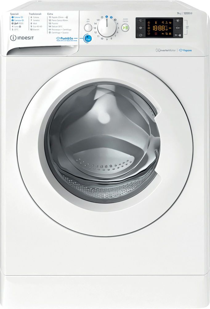 Indesit Lavatrice Caricamento Frontale 9 kg Tecnologia Inverter EWE81284WIT Bianco
