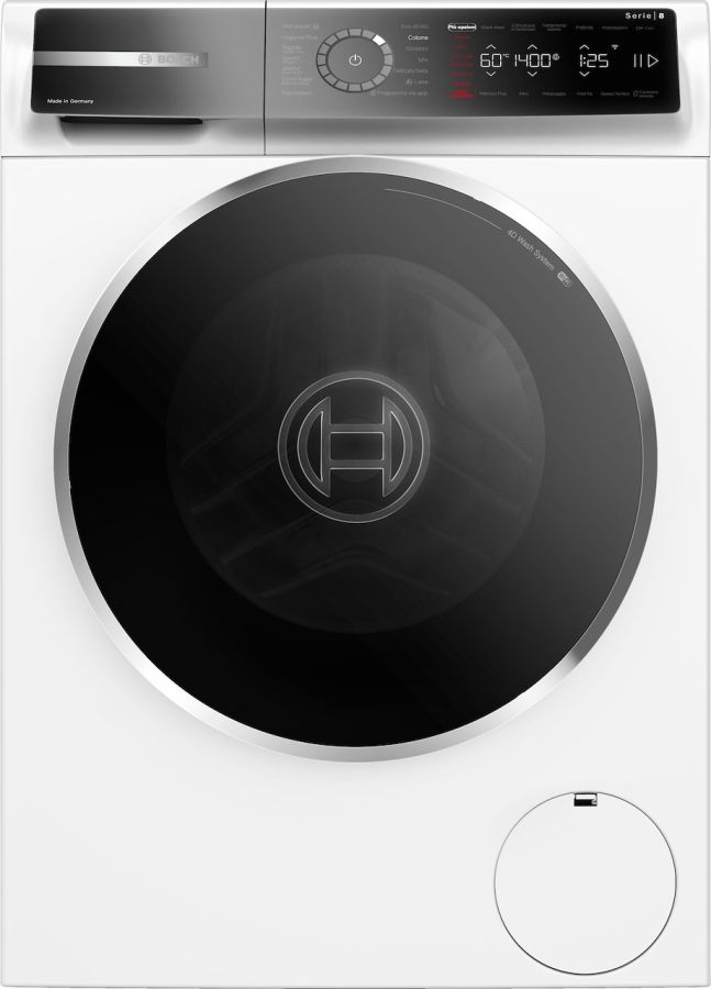 Bosch Lavatrice Serie 2 8kg 1200Giri Wi-Fi Touch Display Bianco Nero